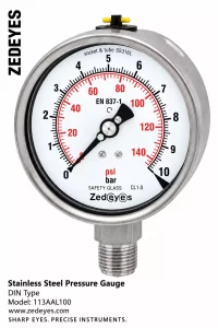 All Stainless Steel Pressure Gauge
