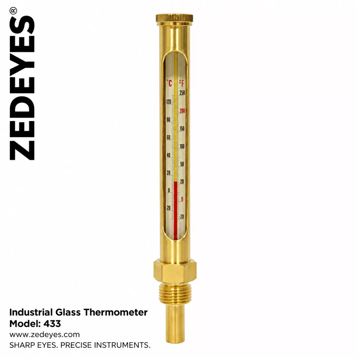 Round Glass Thermometer