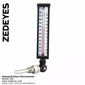 Adjustable Angle Glass Thermometer