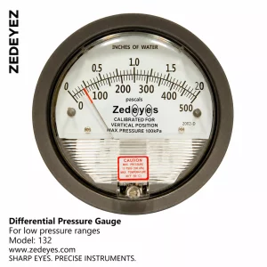 Low pressure differential pressure gauge