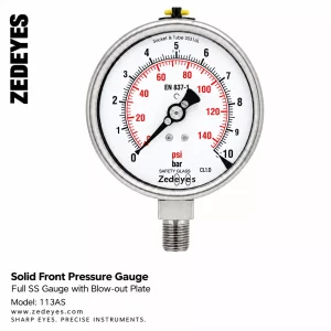 All Stainless Steel Pressure Gauge
