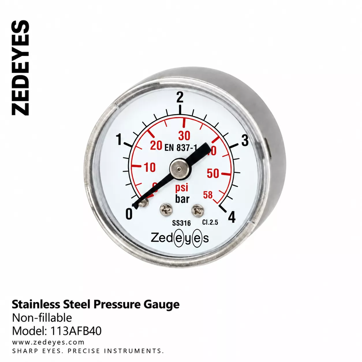 All Stainless Steel Pressure Gaug
